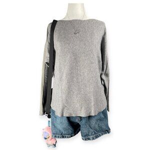 LIV Milano Gray Embellished Sleeve Sweater Women’s Small Long Sleeve Pullover